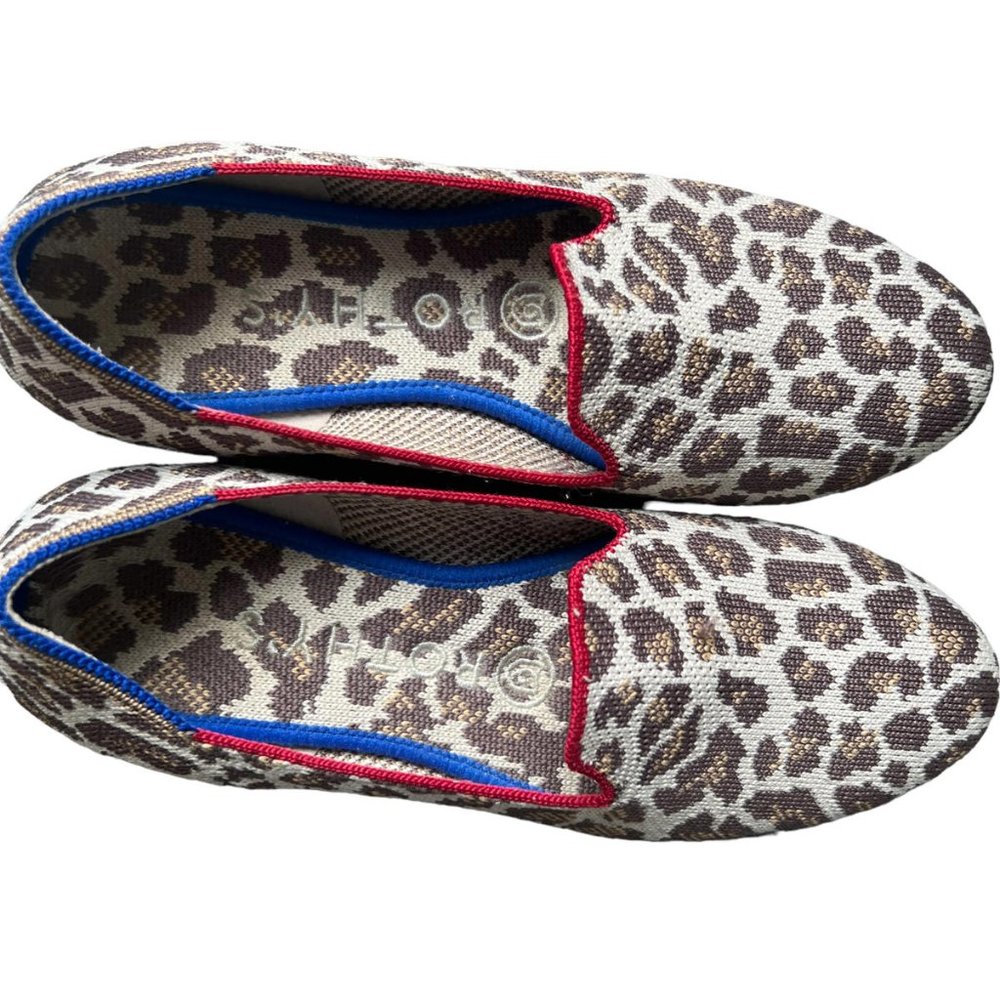 Rothy’s Mocha Spot Leopard Print Loafer Size 6.5 - image 7